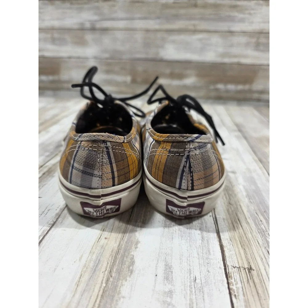 Vans Authentic Plaid Low Top Sneakers Men‎ 5 Women 6.5 Casual Lace Up Shoes